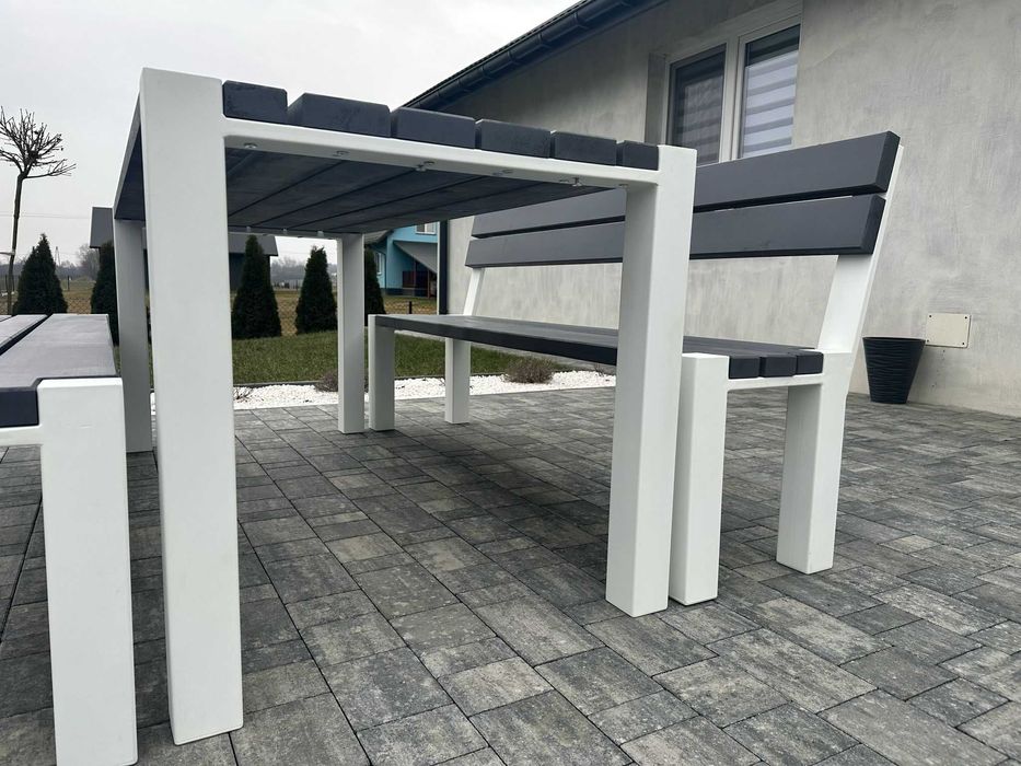 LOFT Meble Ogrodowe Nowoczesne stylowe Szaro Białe jakość PREMIUM