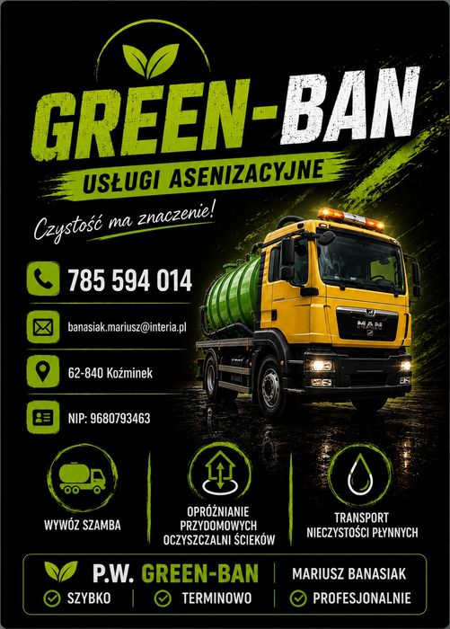 Usługi asenizacyjne (wywóz szamba)