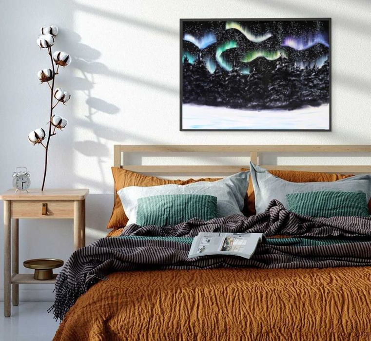 Zorza Polarna, obraz 70x50x2 cm
