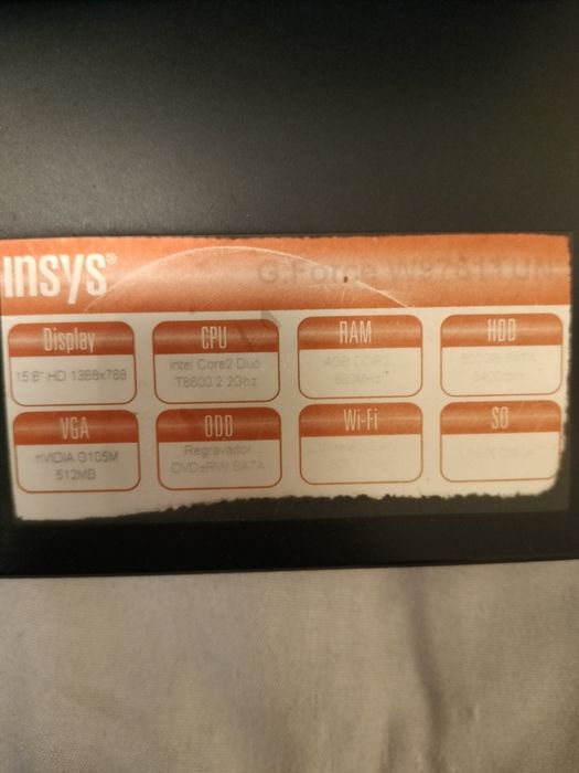 Portátil Insys usado