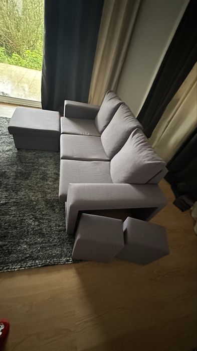 Sofa cinzento - tecido