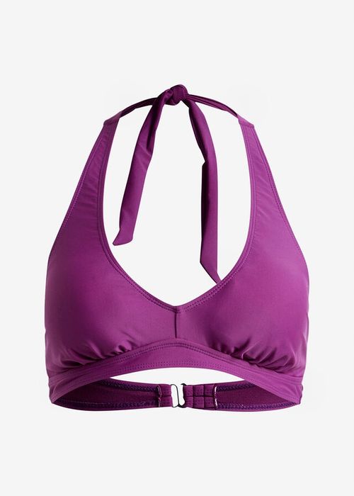 B.P.C biustonosz bikini ciemny fiolet trójkątne miseczki ^42