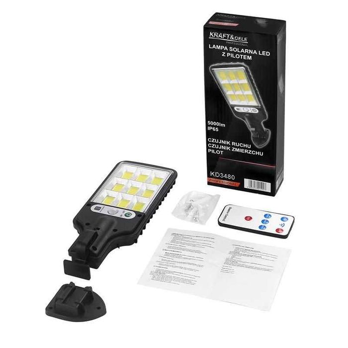 Lampa solarna LED z pilotem 290W KD3480