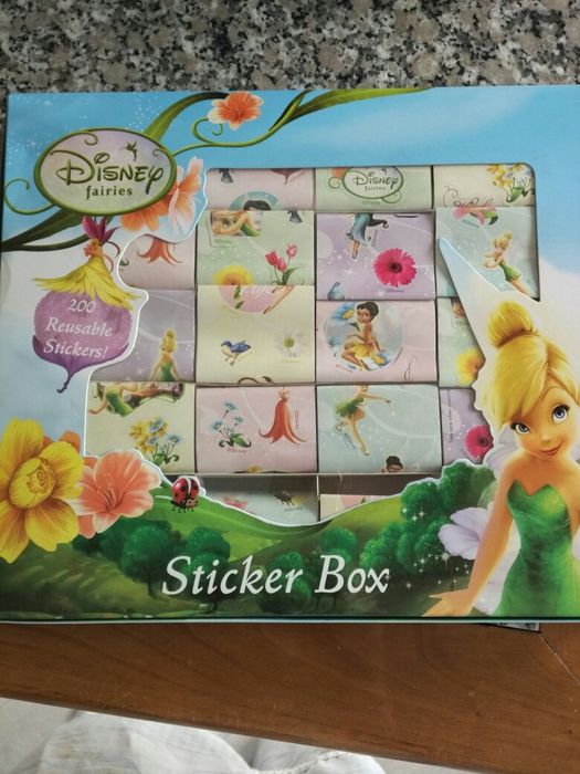 Caixa de autocolantes Disney reutilizáveis