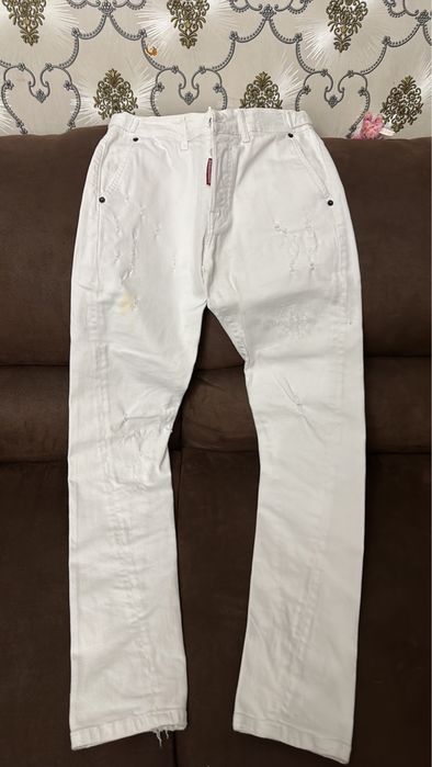 Джинси білі чоловічі dsquared2