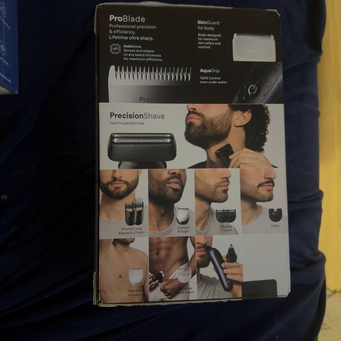 NOWY!!Braun trymer AIO7540 czarny, niebieski 14 litowo-jonowa (Li-Ion)