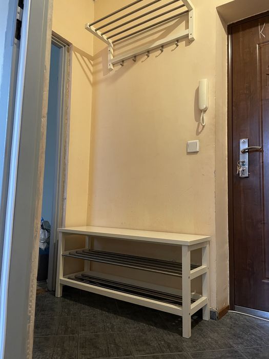 Zestaw szafka na buty i wieszak biały