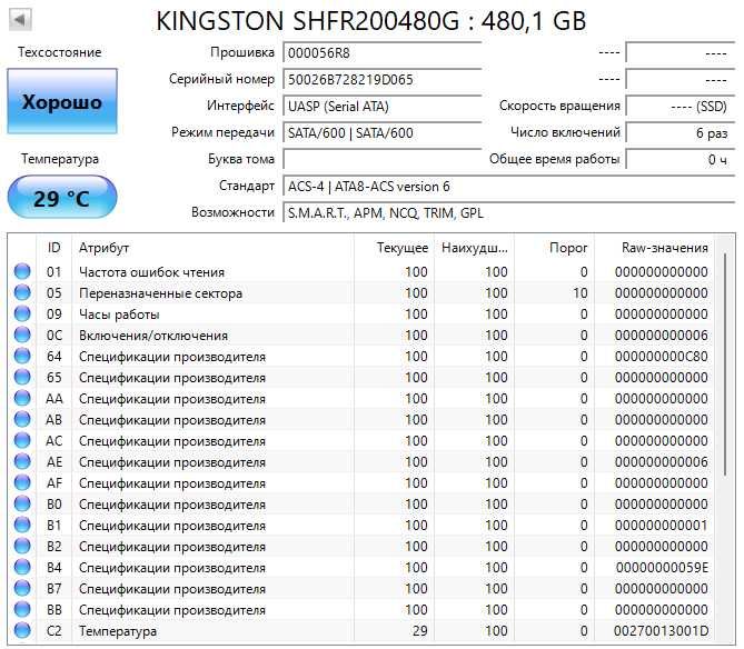 SSD Kingston HyperX FURY 480GB SHFR200 480G