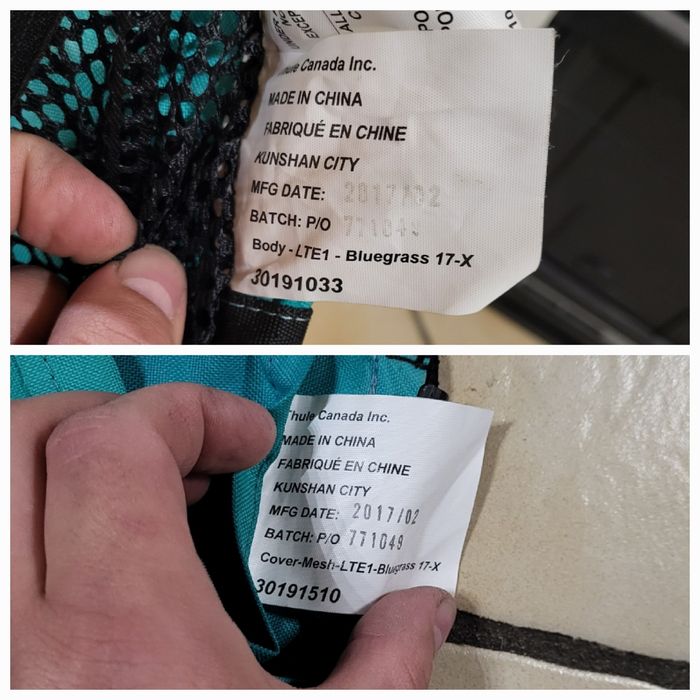 Thule Chariot Lite 1 Single Bluegrass poszycie body mesh cover  klapa