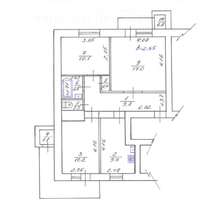 Продаж 3-кімн. квартири (67,1 м2) в м.Дрогобич Львівської обл. 35000$