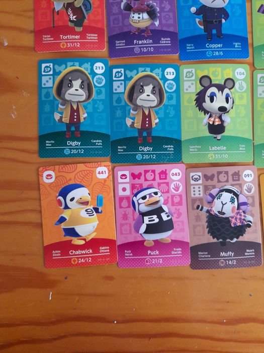 Cartas Amiibo Animal Crossing
