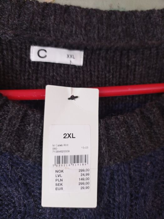 Cubus piękny męski sweter wełna -akryl rozmiar XXL