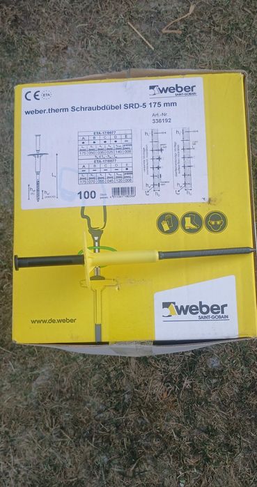 Kołek rozporowy na wkret srd - 5 torx welna styropian