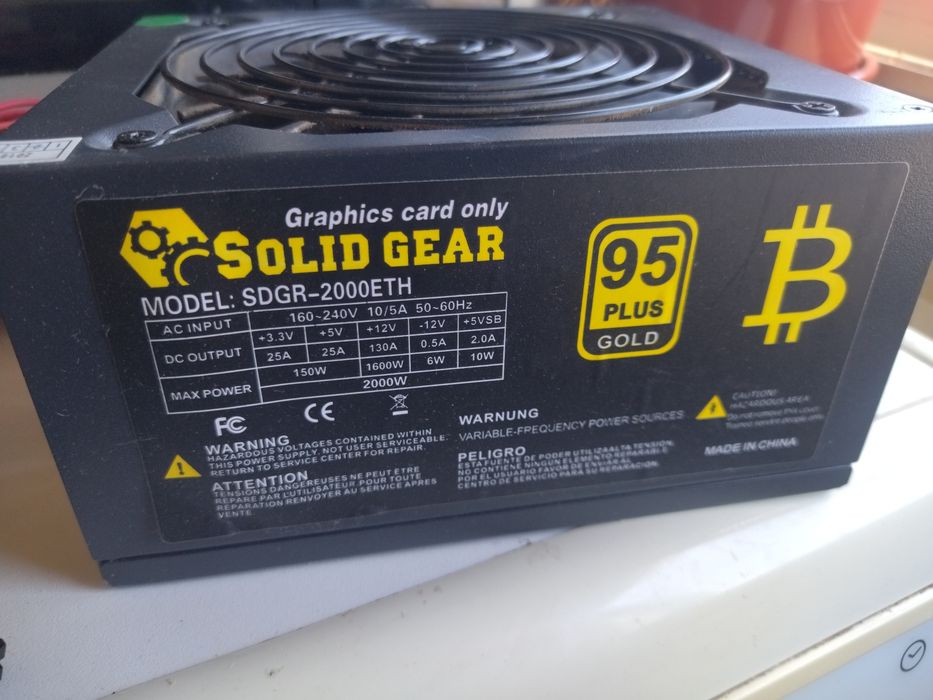 Fonte alimentação Profissional Solid Gear 95 plus gold