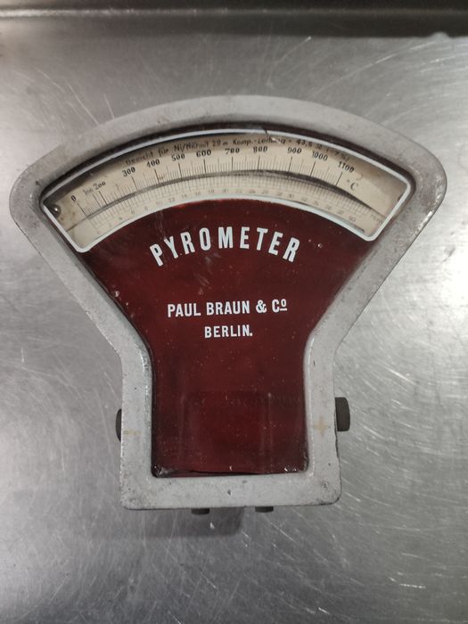 Zabytkowy pirometr, pyrometr Paul Braun & Co Berlin