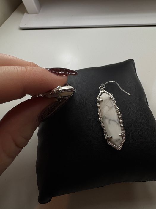 Сережки срібло + мармур