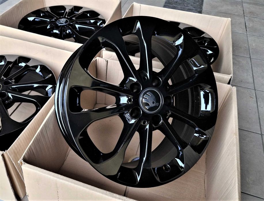 Alufelgi 17 5x112 Skoda Octavia Kodiaq Superb Yeti Karoq Czarne ! 553#