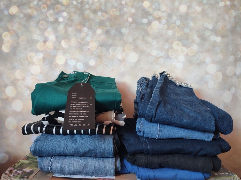 Mega paka jeansów rozmiar S nowe z metką i stan bdb 10 szt