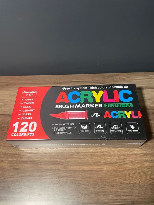 Markery akrylowe GuangNa – 120 kolorów Ostatnie sztuki!