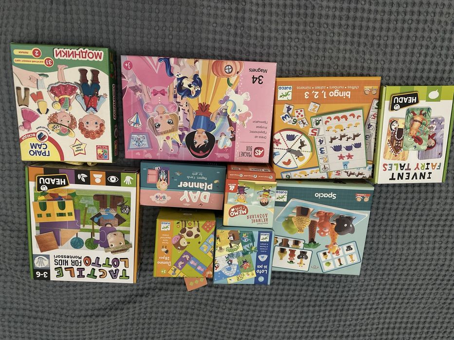 Розвивальні настільні ігри Djeco, HEADU, Montessori, лото, мемо