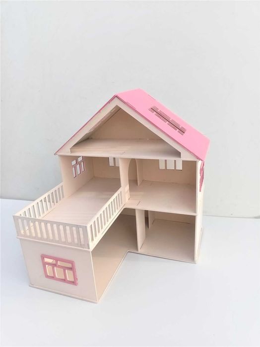 Ляльковий будинок Бежевий Дом с мебелью для лол, домик для кукол