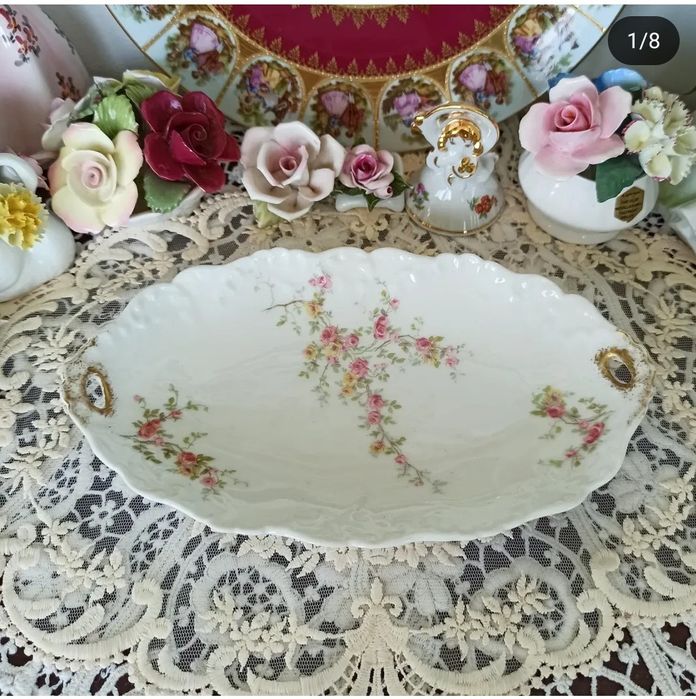 Фарфор Limoges Лимож тарелки графин блюдо новогодняя посуда