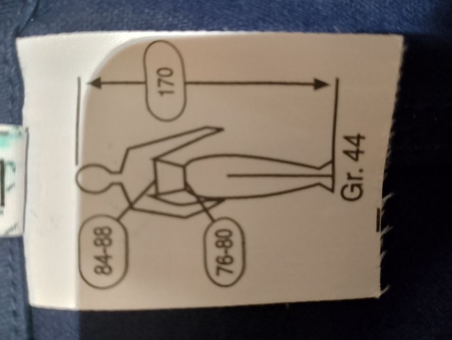 Ogrodniczki granatowe grubego materiału