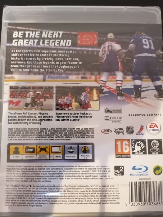NHL 12 PS3 (Novo/Selado Origem)