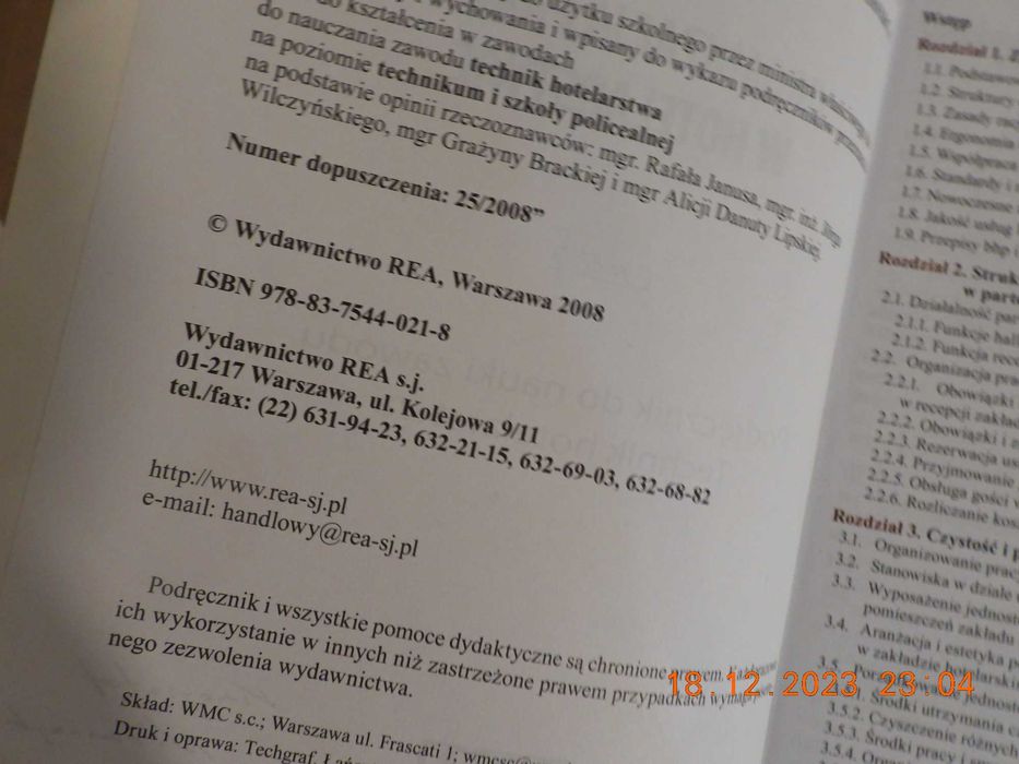 Organizacja pracy w hotelarstwie 2. Joanna Orłowska, M. Tkaczyk