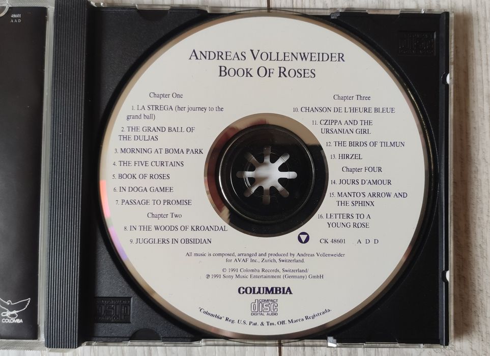 cd диск Andreas Vollenweider Book of roses