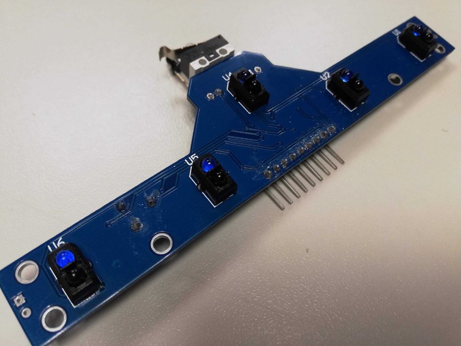 Line-following and obstacle-detection module for robots64862893007362121