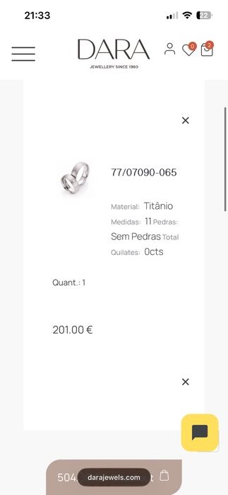 Alianças Titânio