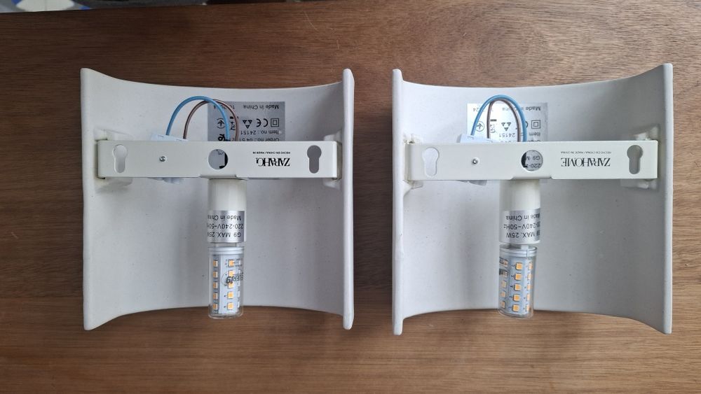 Apliques zara home - em grés beje.
