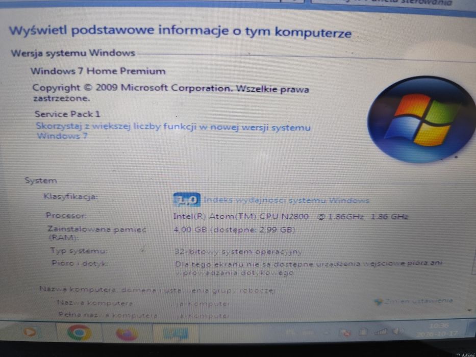 HP mini 12 cali sprawna bateria