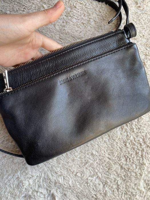 Mala tiracolo original  zadig & voltaire pele preta clutch