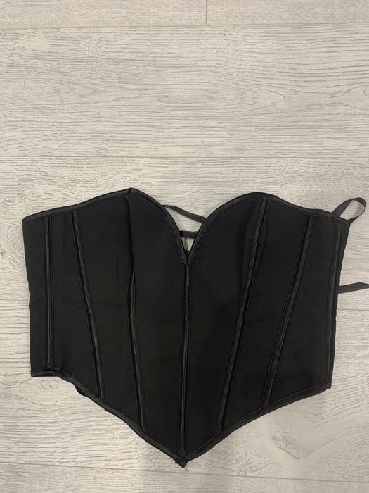 Корсет чёрный с завязками