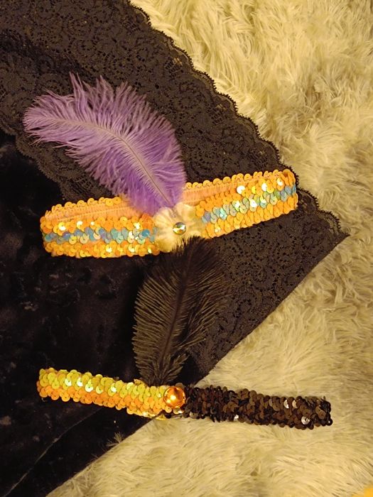 Opaska na głowę lata 20-te róż