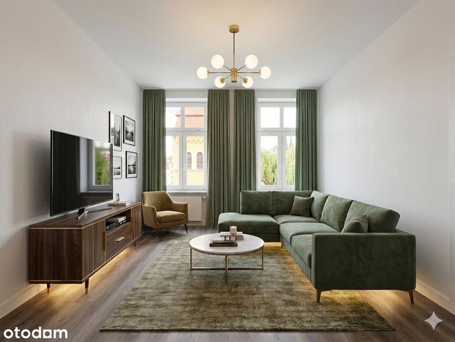 Gotowy, Przestronny apartament w centrum Legnicy.