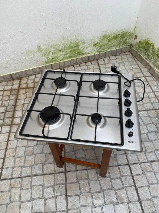 Placa a gás encastrável da Beko