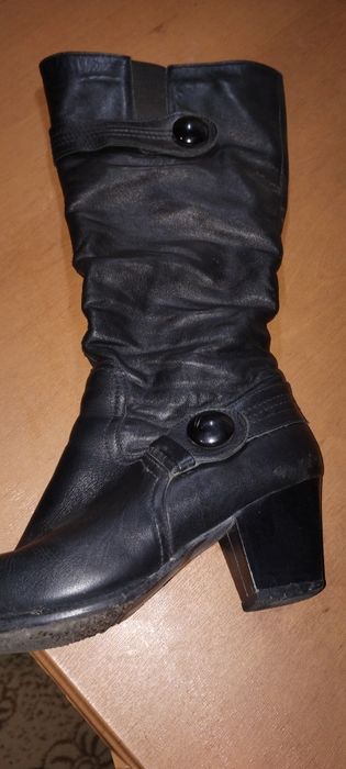 Зимові шкіряні чоботи