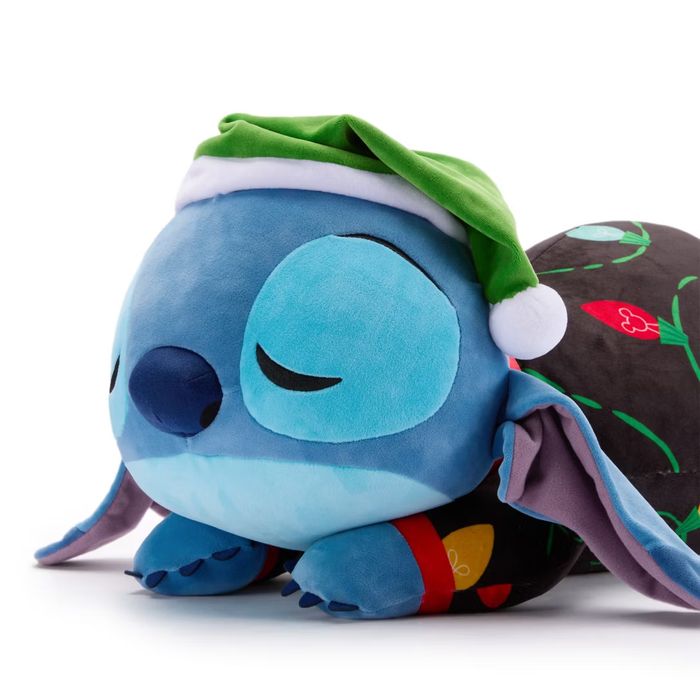Peluche Disney Stitch deitado com gorro de Natal (novo)