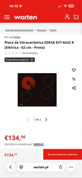 Placa vidrocerâmica e Fogão