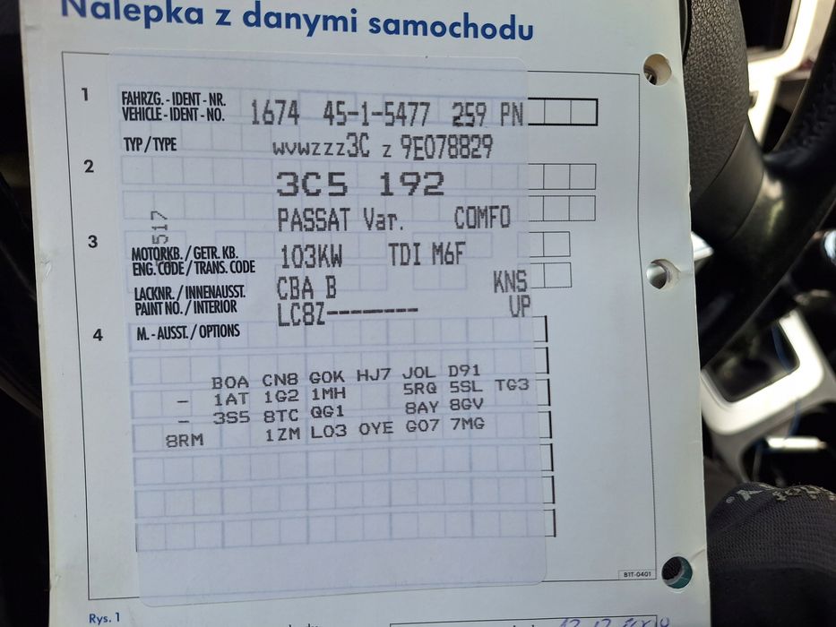 vw volkswagen passat b6 3c 3c5 kombi variant tylny zderzak tył pdc lc8z