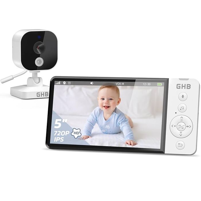 Відеоняня GHB ABM700 з камерою, 5-дюймовий 720P HD