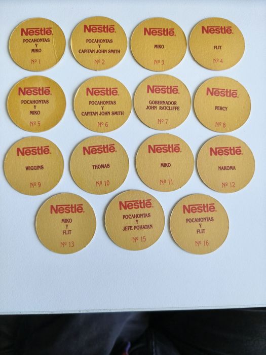 Tazos anos 90 Nestlé Pocahontas
