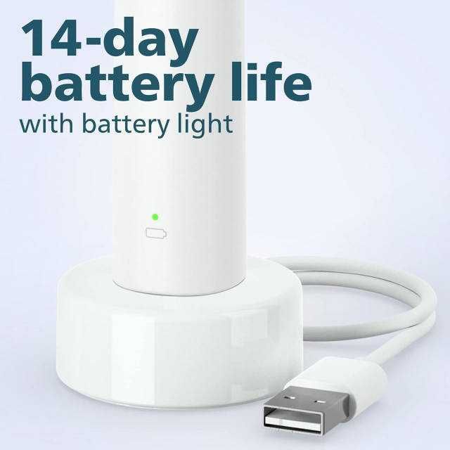 Електрична звукова зубна щітка Philips Sonicare 1100 HX3641/02 Білий