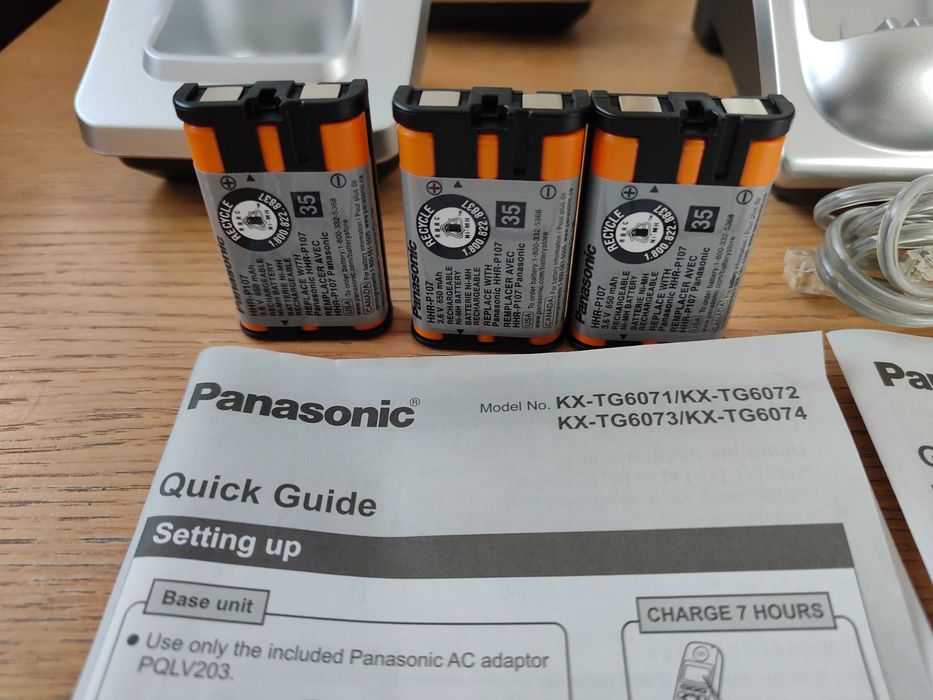 Telefon Panasonic nowy KX-TG6073S 3szt. Sekretarka intercom