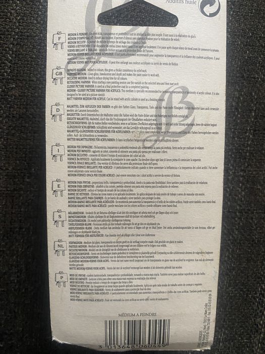 Tintas a oleo + aditivo