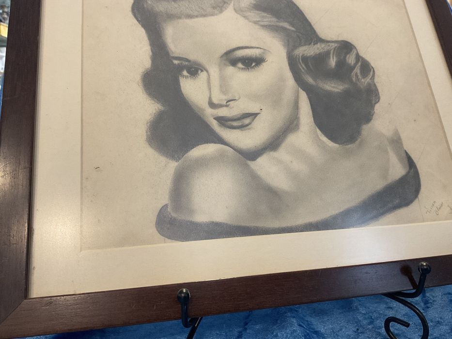 Pintura a carvão assinada ,com 37x32cm ..anúncios abaixo