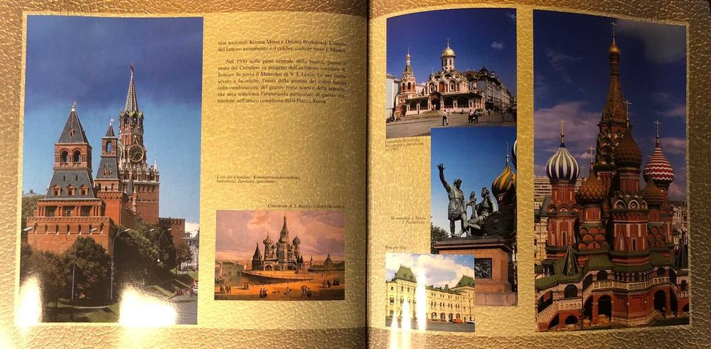 Brochura Kremlin de Moscovo da Aeroflot em Italiano - 1998